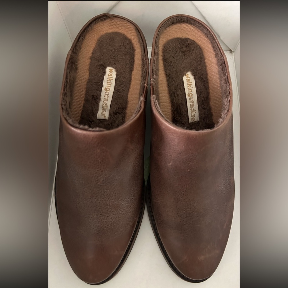 Walking Cradles Women’s Dark Brown Leather Mules